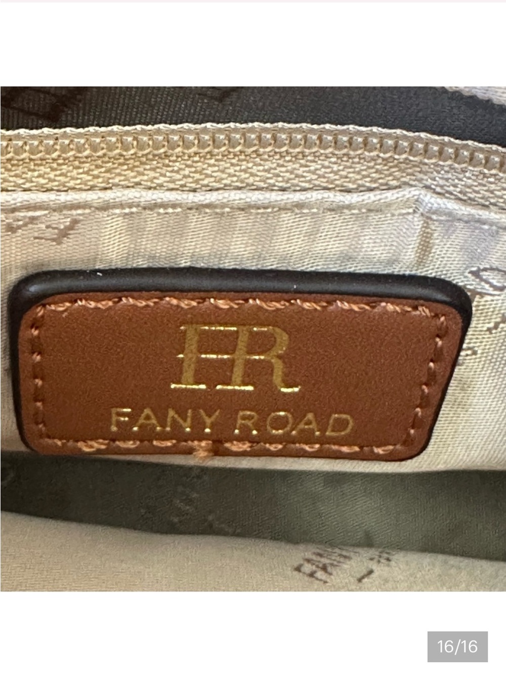 Fany Road - Olive Green Suede Shoulder Bag with Brown Leather Trim NWOT - Picture 14 of 14